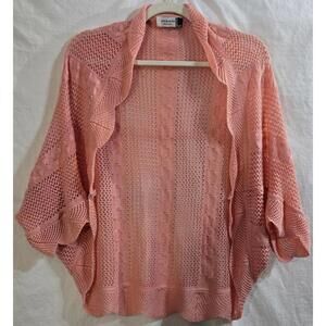 Jon & Anna Coral Knit Open Cardigan Sweater Size L/XL